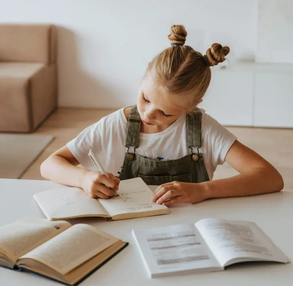 niña escribiendo en su diario de emociones - actividades extraescolares - desarrollo cognitivo infantil - laformaciondelfuturo.com - cursos online - articulos sobre educacion