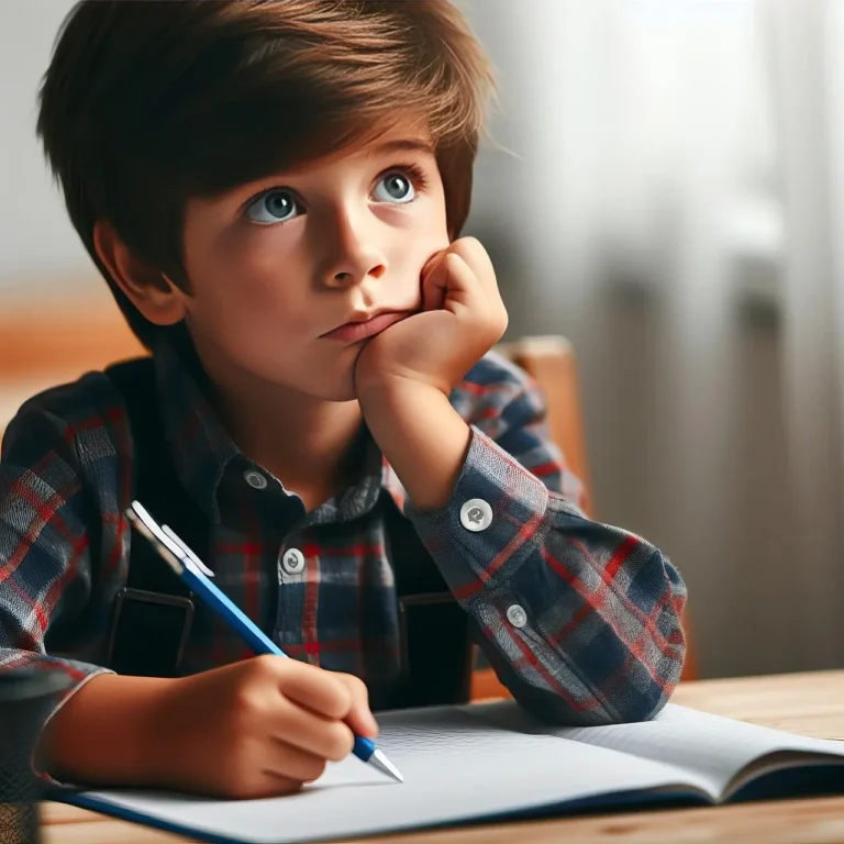 niño escribiendo en su diario de emociones - laformaciondelfuturo.com - educacion infantil - primaria - niños en clase - 20 beneficios de escribir un diario de emociones